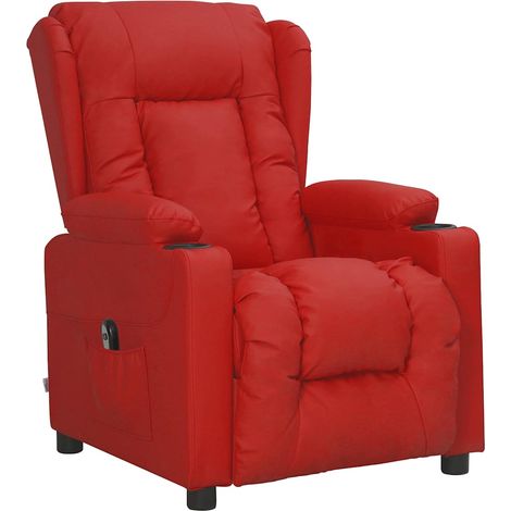 Maison Exclusive - Relaxsessel Elektrisch Weinrot Kunstleder (1/5)