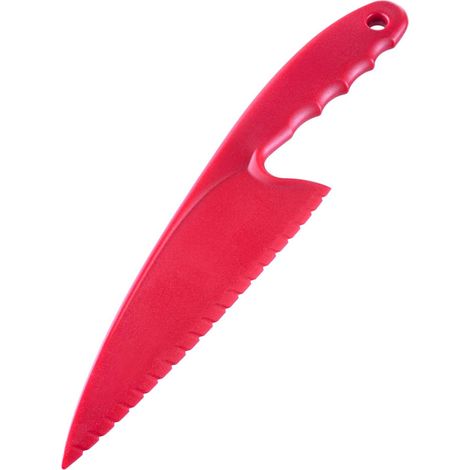 Couteau à gâteau et Pelle à tarte, extra-large, longueur : 29 cm, plastique, rouge, 30312270 (1/5)
