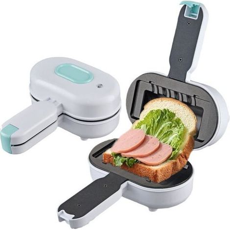 Mini Gaufrier et Poêle à Frire Électrique, Grille-Pain avec Contrôle Automatique de la Température, Ustensile de Cuisson Portable Facile à Nettoyer (1/5)