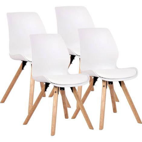 Set de 4 sillas Luna Blanco Plástico