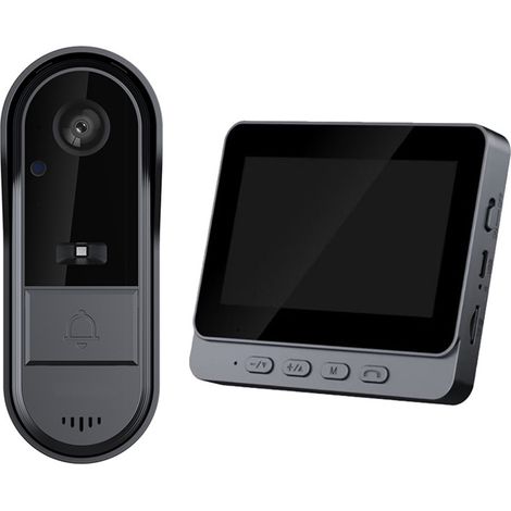 Sonnette vidéo sans fil pour maison connectée, interphone bidirectionnel, sonnette vidéo (1/5)