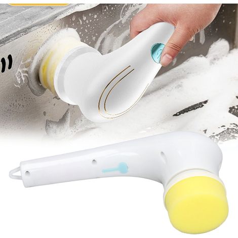 Brosse de cuisine manuelle multifonctionnelle à 5 têtes, idéale pour la vaisselle, le nettoyage des casseroles et poêles. (1/5)