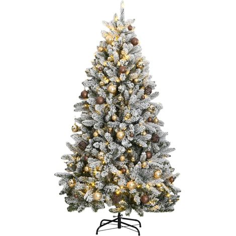 Sapin de Noël artificiel articulé 300 LED et boules 240 cm vidaXL