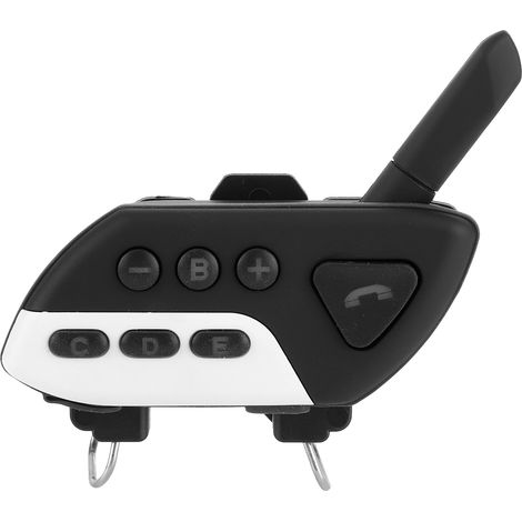 Intercom moto avec casque, équipement de conduite Bluetooth, écouteurs, réduction de bruit jusqu'à 120 km/h, blanc (1/5)