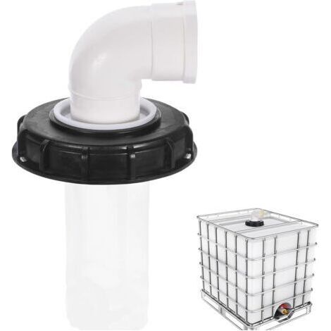 90° Couvercle de Réservoir IBC avec Filtre en Nylon Lavable pour Réservoir d'eau de Pluie IBC 1000 litres, Filtre À Couvercle IBC Accessoires de Réservoir IBC, Filtre à Eau de Pluie en Nylon 165 mm (1/4)
