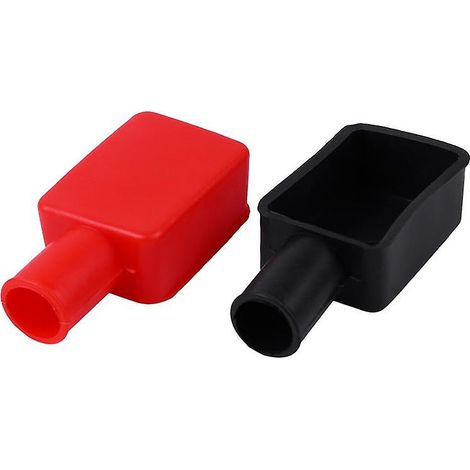 Compatible avec 2 capuchons de bornes positives et négatives de batterie de voiture, bornes de protection isolantes de rechange, accessoires de batterie (1/4)