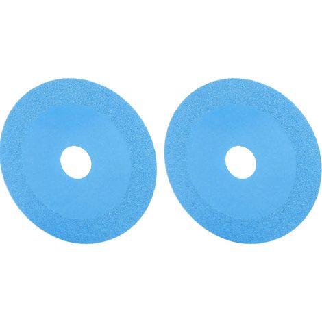 2 disques diamantés pour meuleuses d'angle et outils rotatifs, disque de coupe pour carrelage et verre, bleu (1/5)