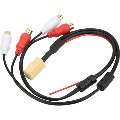 Adaptateur Ligne de Sortie 4 RCA Câble Aux Entrée Remplacement Autoradio Blaupunkt VDO CD (1/5)
