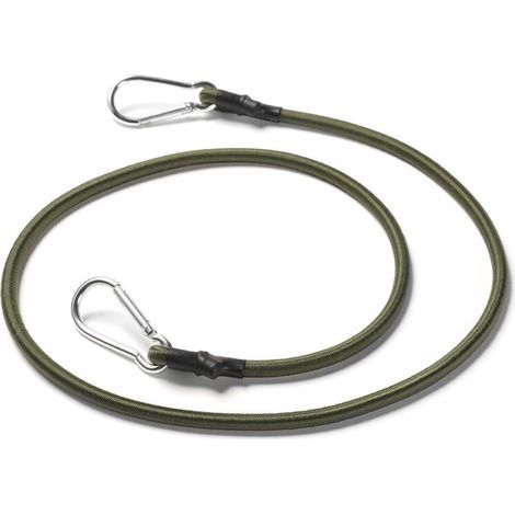 Outdoor elastic carabiner, 8mm adjustable elastic cord with carabiner – Elastic cord for outdoor use, camping, luggage, bike racks (30cm) (1/5)