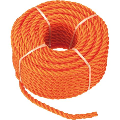 Corde Multi-Usage Polypropylène 6 mm x 20 m Orange (1/2)