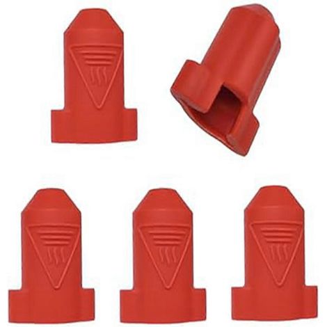 Lot de 5 chaussettes en silicone isolantes thermiques pour kit de bloc chauffant céramique K1/K1Max (rouge). (1/5)