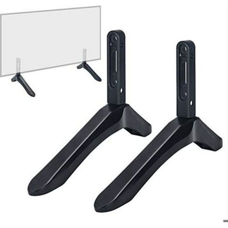 Support De Base Pour Meuble Tv - 32 À 65 Pouces - Compatible Samsung Vizio Sony - Aluminium - Charge Max 45 Kg - 2 Pièces (1/5)