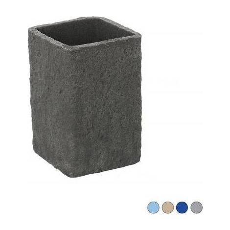 PORTE-BROSSE À DENTS SABBIA Dimensions : Gris 7 x 7 x H 10,8 cm