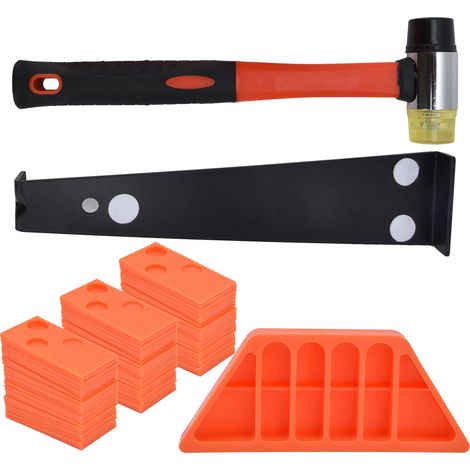Kit d'installation de revêtement de sol stratifié en bois (43 pièces) (1/5)