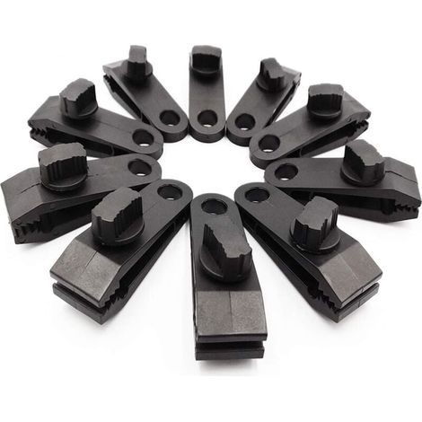 Lot de 10 pinces à bâche, vis à oreilles robustes – Pinces de tente à verrouillage solide pour bâches, auvents, camping en plein air, auvents de caravane, bâches de voiture, bâches de piscine