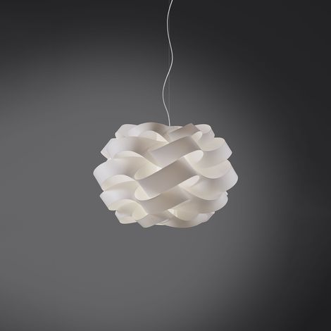 Lampadario Moderno Cloud Polilux ® Bianco E Metallo Cromo 2 Luci E27 (1/3)
