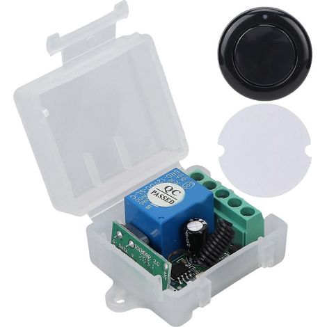 Interrupteur télécommandé AKRKO1SY 12 V CC, relais télécommandé à un canal pour commande de signal de porte et fenêtre électriques (1/5)