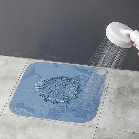 Attrape-cheveux douche silicone, bouchon crépine anti-cheveux salle bain (1/4)