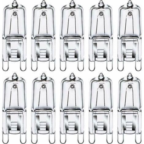G9 Ampoules Halogènes G9 35W Ampoules Capsule G9 230V 2800K Blanc Chaud à Intensité Variable 10 Pack