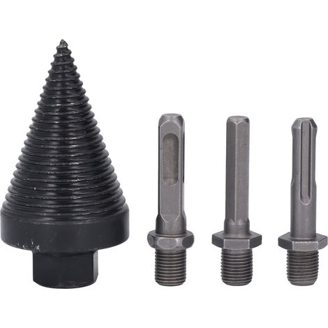 Foret à bois de chauffage, 4 pièces, séparateur de bois, ensemble de séparation électrique détachable 50mm pour marteau à main (1/5)
