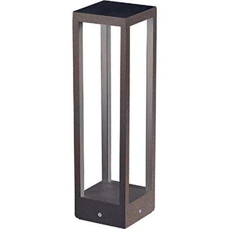 Home Pole - Poteau de jardin LED à fixer au sol - Veilleuse chaude 3000K 230V 15W 1590lm Zafferano - Corten