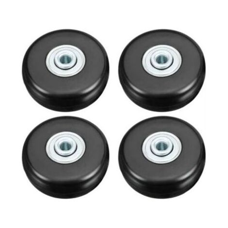 4PCS 50mm Roulette Valise, Bagage Valise Réparation Roulette Charge Lourd Muette Caoutchouc Universelle Pivotante Roue Rechange Transport Remplace Roulette pour Valise/Bagage/Sac à Dos/Vo (1/5)