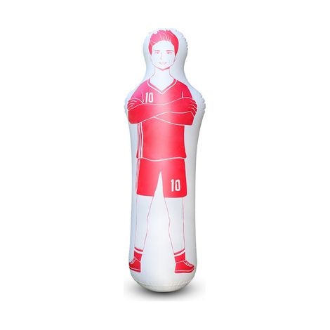 Muñeco de fútbol inflable, modelo de aire, PC ambiental engrosado que no se desmorona, saco de boxeo de cuerpo completo, pared humana inflable multifuncional (2 piezas)/rojo (1/5)