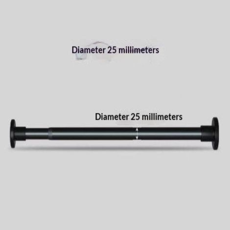 Asta per tende telescopica da 50–260 cm, stendibiancheria regolabile in acciaio inox (1/2)