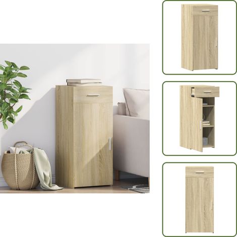 Buffet chêne sonoma 40x42,5x93 cm bois d'ingénierie - Buffet - Meuble De Rangement - Armoire - Commode - Bois D'ingénierie (1/5)