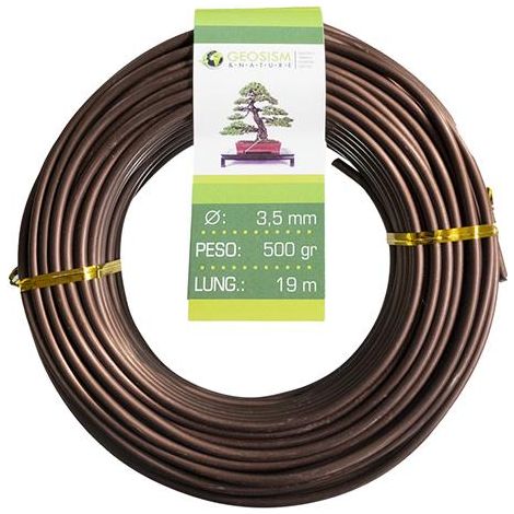 Filo di alluminio ramato (alluminio-ramato) Geotools 3,5 mm per bonsai, 500 gr, 19 m