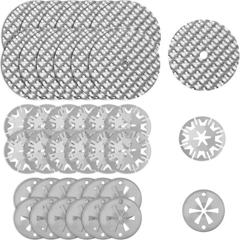 Lot de 36 plaques de protection thermique pour voiture, disques de serrage de 30 mm, plaque de réparation de 52 mm, kit de réparation d'échappement compatible avec N90335004 (12 ensembles) (1/5)