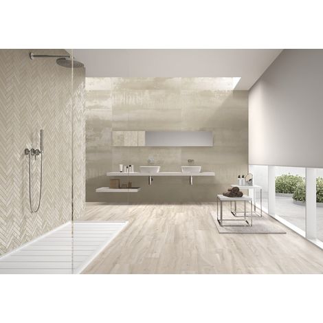 Aelle - Carrelage sol / mur effet métal beige 45x90 cm IONIC SAND - Vendu par boîte de 1.22 m² (1/5)
