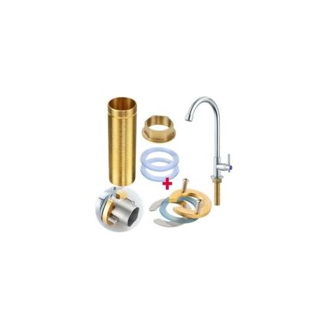 Kit de reparación de grifos, kit de accesorios de fijación de rosca de latón para reparación de grifos (M32-100mm)