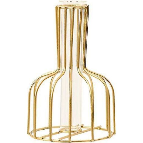 Nordic Ins Ornement de vase hydroponique doré en fer forgé (1/5)