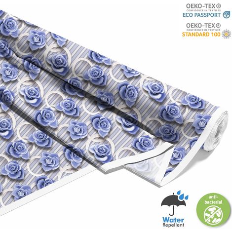 TESSUTI DECORATIVI PER ESTERNI OXFORD - Motivo Rose Blu (1/5)