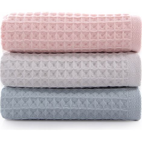 Set of 3 towels: waffle towel, bath towel, hand towel, guest towel, shower towel, sauna towel (34 x 74 cm). (1/5)