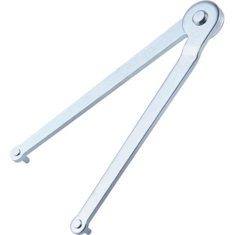 Clé universelle réglable pour meuleuse d'angle - Clé à molette en acier - Clé à goupille - Clés à écrou de verrouillage pour supports sur meuleuse d'angle et écrous ronds avec trous percés (4 (1/5)