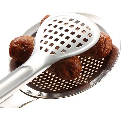 Küchenutensil: Schaumlöffel zum Frittieren, Küchenzange und (1/5)