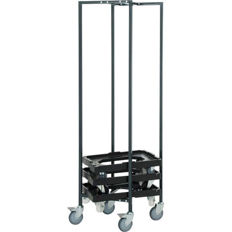 PROVOST - Chariot porte-socles roulants 600 x 400 mm en métal gris anthracite - Provost