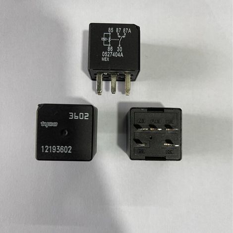 The Tyco 12193602 automotive relay can be photographed directly.