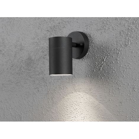 LED Außenwandleuchte Downlight, Höhe 12cm, Aluminium Schwarz (1/5)