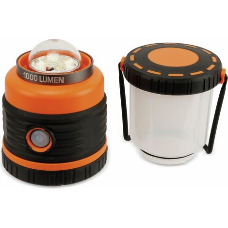 Dunlop Camping Lampe Laterne 1000 Lumen LED Dimmbar 4 Leuchtmodi (1/5)