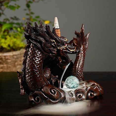 Porte-encens à reflux en forme de dragon original, objet de décoration pour la maison (1/5)