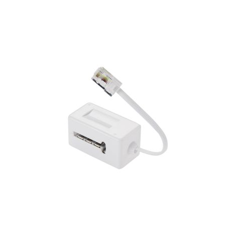 Adaptateur prise téléphone T femelle vers RJ45 mâle 10 cm – Connecteur pour câbles courant faible – Usage professionnel – Erard