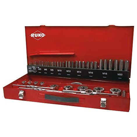 RUKO set utensili maschiatura 54 pezzi HSSE-Co 5 in cassetta industriale - 245040E (1/4)
