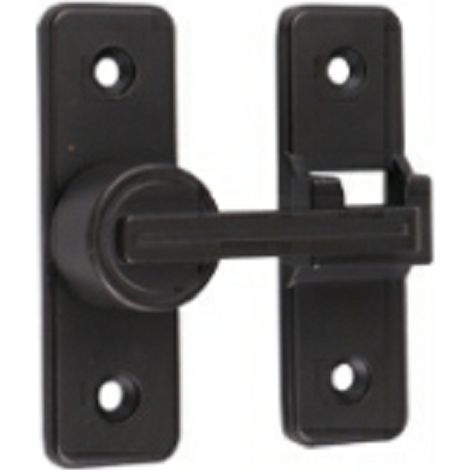 Lampe intégrée à la gâche de porte coulissante, loquet à bascule à 90° pour porte, loquet antivol, loquet noir sans trou interne (1/4)