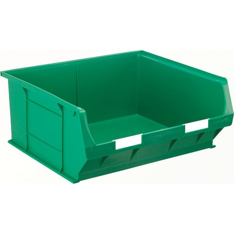 Bac de rangement RS PRO Vert en PP, 180mm x 419mm x 376mm ( Prix pour 1 ) (1/2)