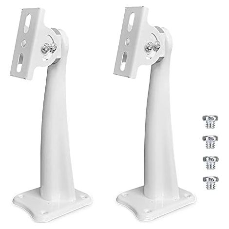 CSPARKV 18.5x7cm 2pcs Adjustable Camera Wall Mount Bracket Durable Waterproof Camera Wall Mount 360 Degree Rotation Easy Operation Surveillance for CCTV CCD Home Surveillance System (1/5)