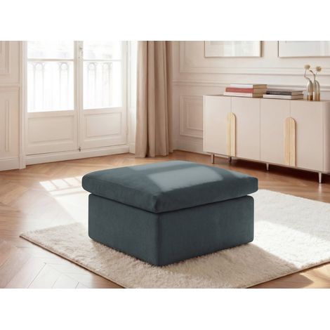 BOBOCHIC - Pouf ENORE tissu lisse Bleu (1/5)