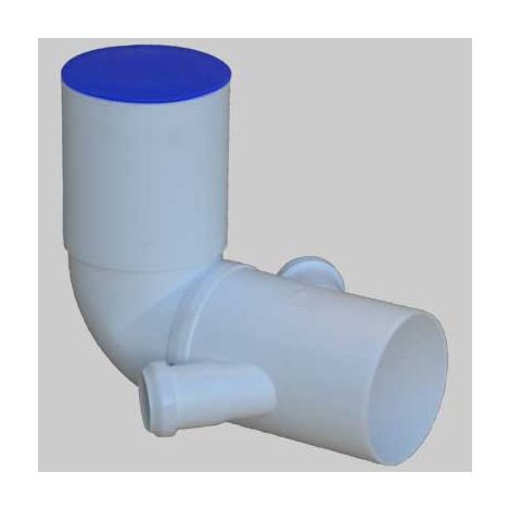 CURVA WC PROLUNGATA BIANCA CON DOPPIO ATTACCO BICCHIERE DX  SX  110x4040     WAVIN